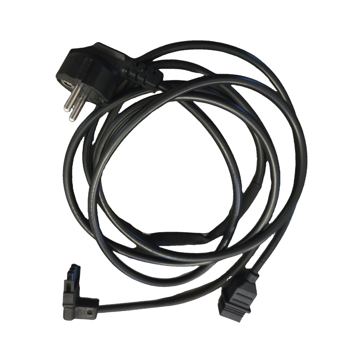 Testkabel für Ölbrenner mit zwei Steckern für Motor und Magnetventil, mit Schuko-Stecker