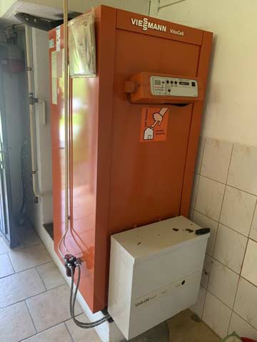 Viessmann Vitocell Ölheizung mit Gebläsebrenner
